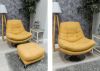 Axis Swivel Chair & Footstool Range by SofaHouse Gold