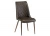 Adrano Dark Brown PU Dining Chair Front