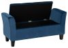 Amelia Storage Ottoman in Blue by Wholesale Beds & Furniture Open