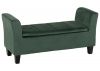 Amelia Storage Ottoman in Green by Wholesale Beds & Furniture Angle