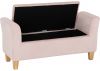 Amelia Storage Ottoman in Pink by Wholesale Beds & Furniture Open