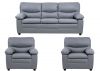 Andreas 3 + 1 + 1 Sofa Set in Grey by Derrys