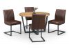 Brooklyn Round Dining Table + 4 Chairs Set by Julian Bowen with Chairs