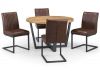 Brooklyn Round Dining Table + 4 Chairs Set by Julian Bowen