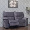 Emilio Dark Grey 2 Seater Reclining Sofa Suite by Sofahouse