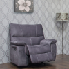 Emilio Dark Grey 1 Seater Reclining Sofa Suite by Sofahouse