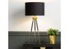 63cm Black and Gold Tripod Table Lamp by CIMC Room Image