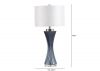 78cm Dark Blue Twist Table Lamp with Grey Shade by CIMC Dimensions