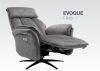 Evoque Grey Electric Reclining Swivel Chair by Annaghmore Reclining
