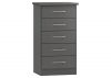 Nevada 3D Effect Grey 5-Drawer Narrow Chest by Wholesale Beds & Furniture