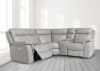 Havarti Leather Electric Reclining Sofa Range in Grey Corner