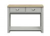 Highgate Grey and Oak 2-Drawer Console Table by Birlea Front