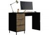 Madrid Black/Acacia Effect Computer Desk by Wholesale Beds & Furniture Angle