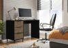Madrid Black/Acacia Effect Computer Desk by Wholesale Beds & Furniture Room Image
