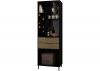 Madrid Black/Acacia Effect Wine Rack by Wholesale Beds & Furniture Angle
