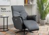 Nero Leather Anthracite Electric Swivel Chair by Annaghmore Foot