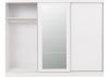 Nevada White Gloss 3-Door Sliding Wardrobe by Wholesale Beds & Furniture Left Open
