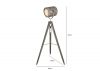 Grey Wood Hollywood Directors Floor Lamp by CIMC Dimensions