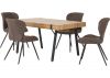Treviso Dining Table + 4 Quebec Chairs Range by Wholesale Beds Brown Chairs