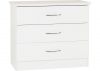 Nevada White Gloss 3-Drawer Chest by Wholesale Beds & Furniture