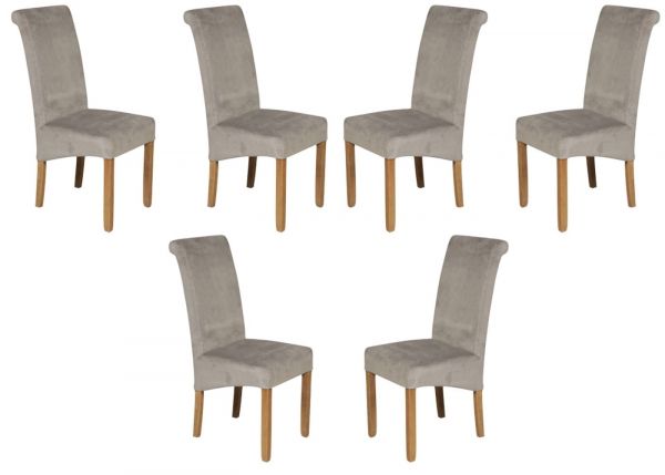 Sophie Dining Chair by Annaghmore - Set of 6 - Velvet Grey