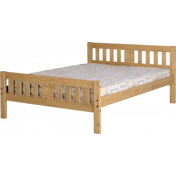 Pine Rio 4'6 Double Bed by Wholesale Beds