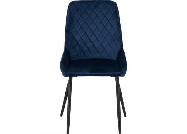 Sapphire Blue Velvet Avery Dining Chairs by Wholesale Beds & Furniture Front