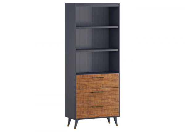Cortina Dark Cobalt Grey Tall Bookcase by Annaghmore