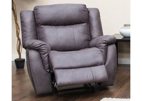 Walton Dark Grey Fabric 1-Seater Fully-Reclining Sofa by Sofa House