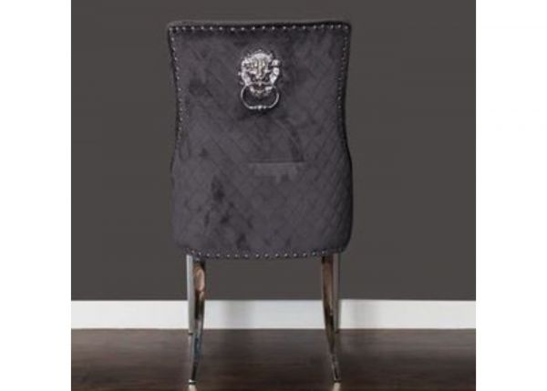 Lions Head Dining Chair in Dark Grey by Honey B