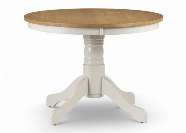 Davenport Ivory Round Pedestal Dining Table Only by Julian Bowen