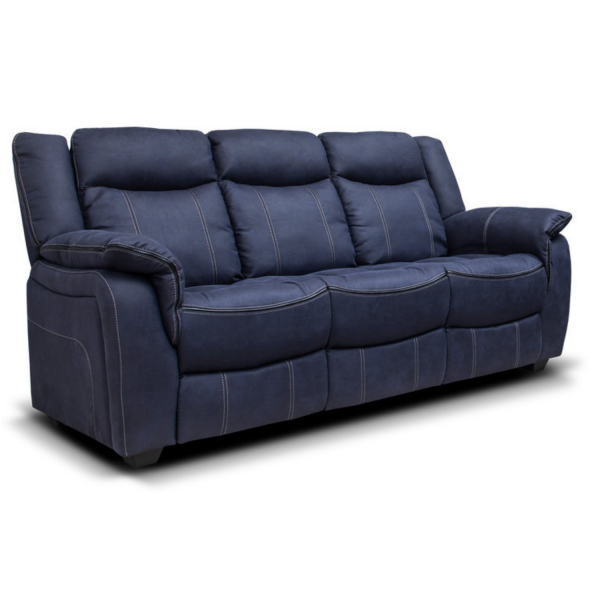 Brooklyn Denim Fabric 3-Seater Sofa by SofaHouse