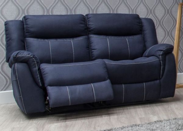 Walton Denim Fabric 2-Seater Fully Reclining Sofa by Sofa House