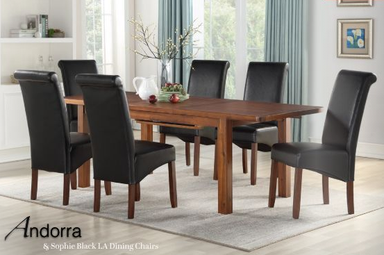 Andorra Acacia 1.65m Extending Dining Table by Annaghmore