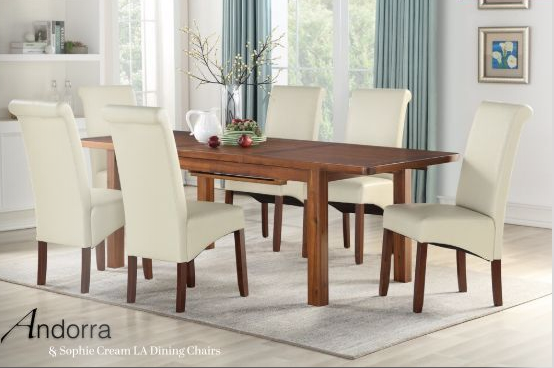 Andorra Acacia 1.65m Extending Dining Table by Annaghmore