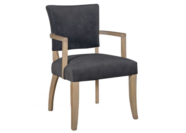 Duke Dark Grey Velvet Arm Chair by Vida Living