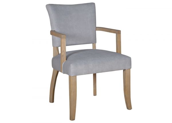 Duke Light Grey Velvet Arm Chair by Vida Living