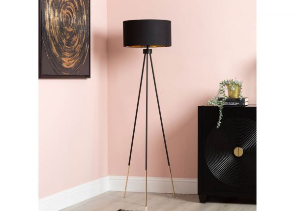 159cm Black and Gold Tripod Floor Lamp by CIMC Room
