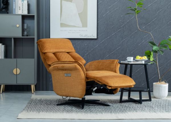 Evoque Amber Electric Reclining Swivel Chair by Annaghmore Reclining