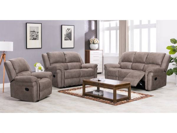 Gloucester Reclining 3+2+1 Sofa Suite in Taupe by Annaghmore