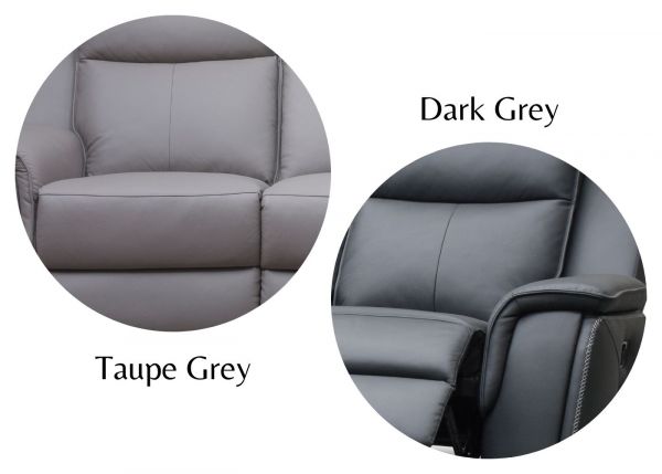 Infiniti Dark Grey Leather Fully Reclining Corner Sofa by Sofahouse - 2-Corner-1 w/ Console LHF