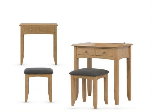 Kilkenny Oak Dressing Table and Stool by Annaghmore