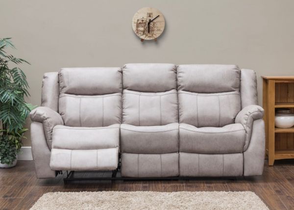 Walton Light Grey Fabric 3-Seater Fully Reclining Sofa by Sofa House
