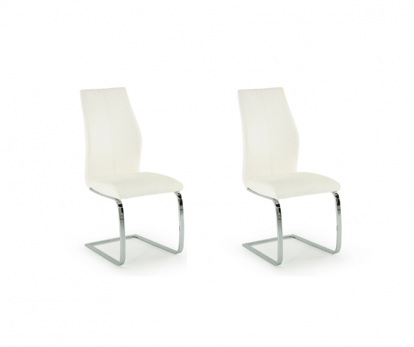 Pair of Elis White Dining Chairs by Vida Living