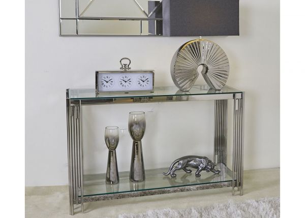 Cohen Silver Console Table by CIMC Room Angle