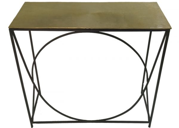 Ekanshi Black and Gold Console Table by CIMC Close