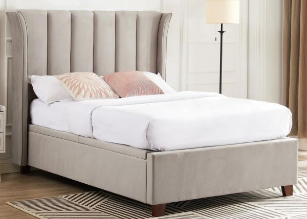 Mia Ottoman Bedframe Range in Taupe by Balmoral