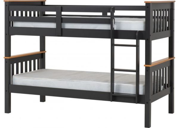 Neptune Grey/Oak 3' Bunk Bed by Wholesale Beds