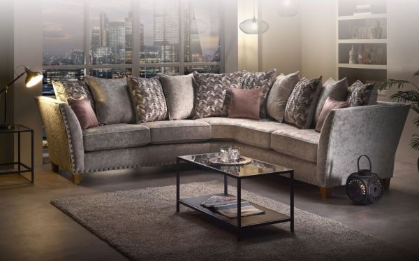 Paris Darwen Nickel 3+2 Sofa Set by Lebus 