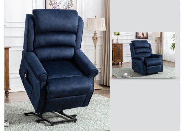 Penrith Lift and Tilt Dual Armchair in Blue by Annaghmore